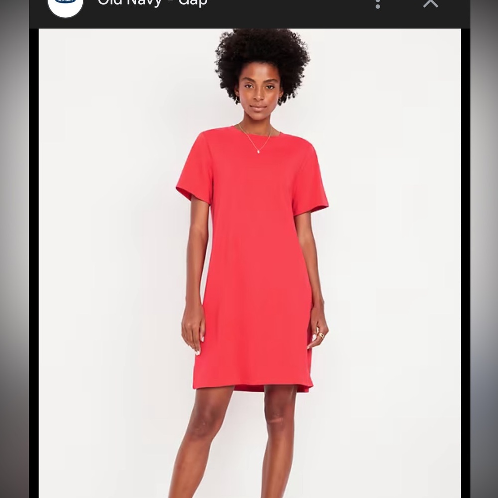 Old Navy red T-shirt dress